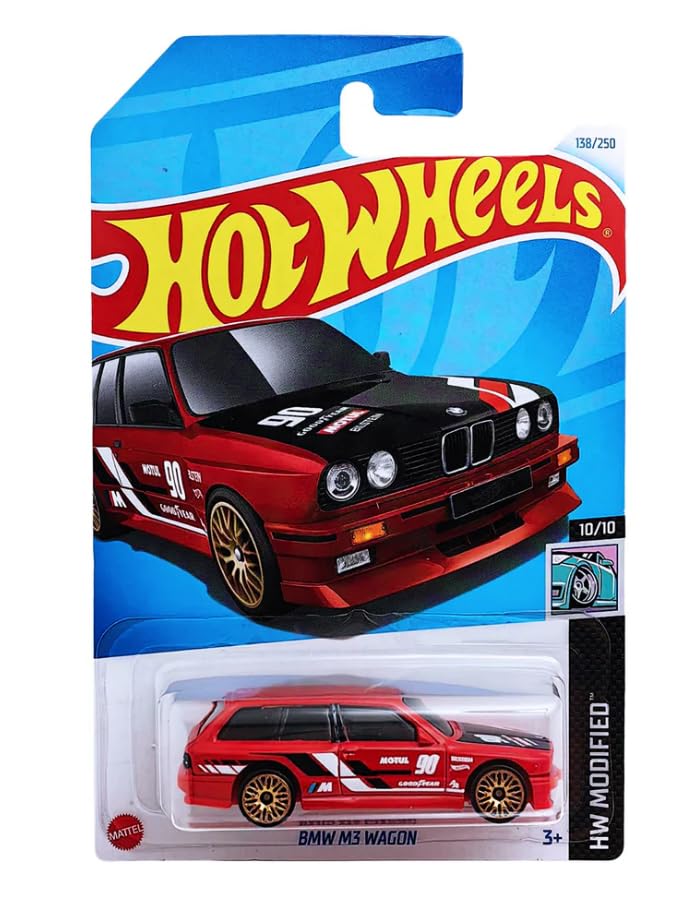 Hot Wheels BMW M3 Wagon Red die-cast for display and imaginative play