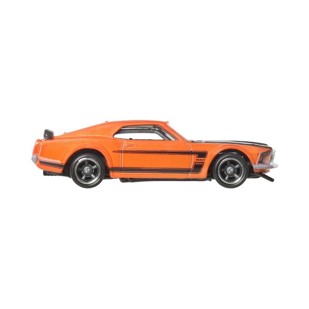 Hot Wheels Boulevard 69 Ford Mustang Boss 302 hood art; captures period styling for fans
