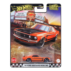 Hot Wheels Boulevard 69 Ford Mustang Boss 302 packaging; gift-ready presentation for car lovers