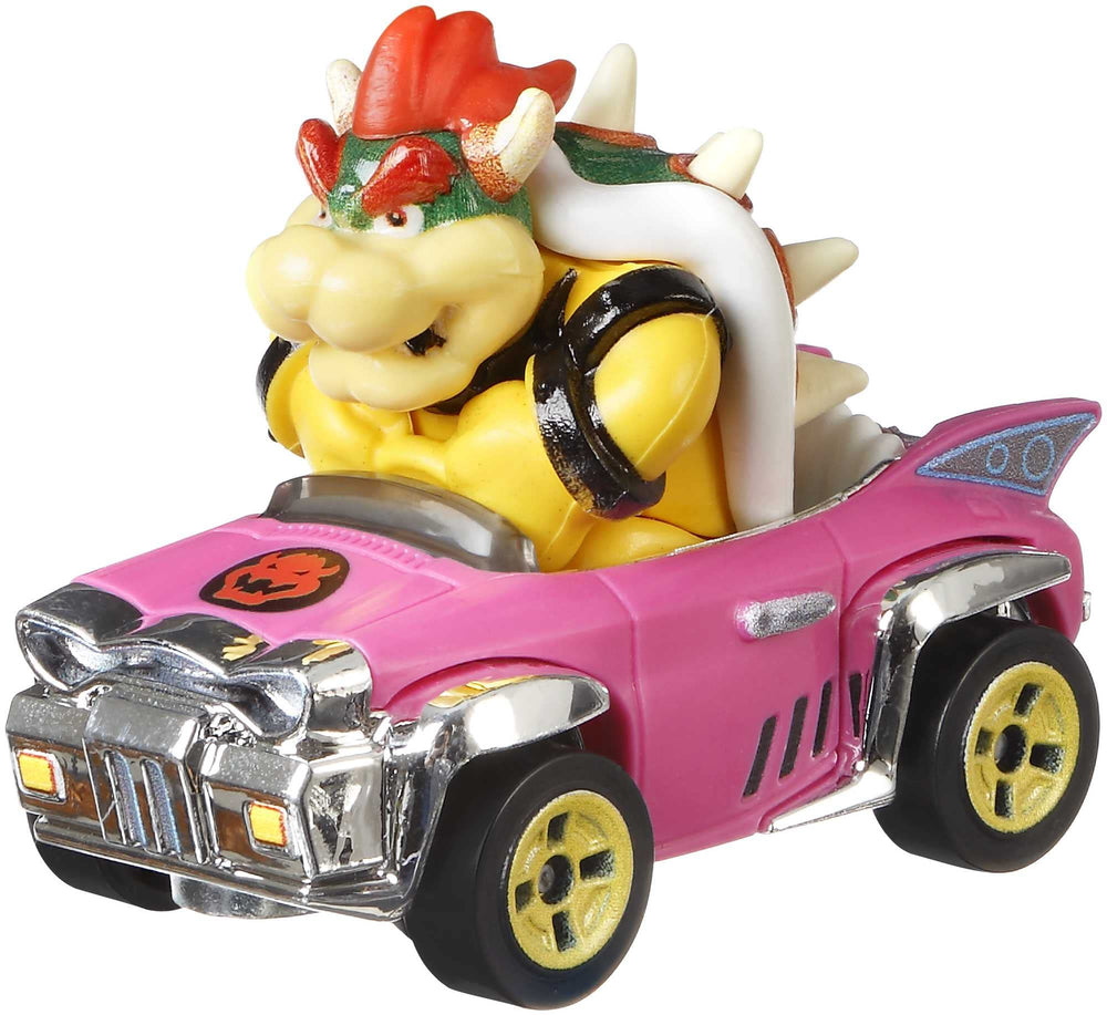 Hot Wheels Bowser Badwagon 1:64 die-cast, angled front view, ideal for imaginative racing.