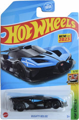 Hot Wheels Bugatti Bolide 1:64 scale in black-blue, ideal for display and collection.
