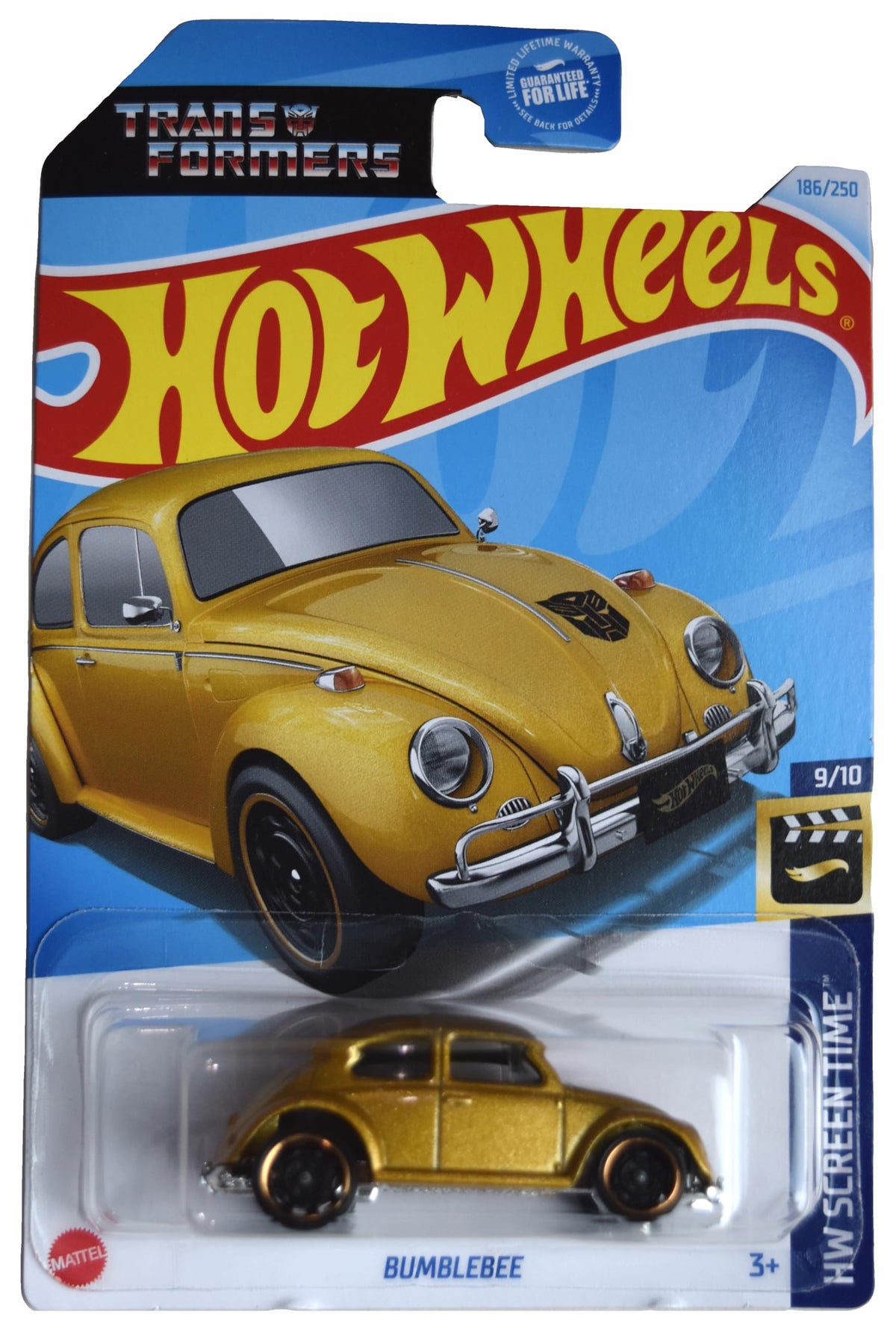 Hot Wheels Bumblebee Gold 1:64 die-cast car, ideal for display and imaginative play