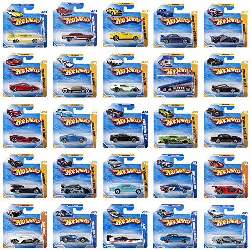 Hot Wheels bundle of 25 cars ready for play and display.