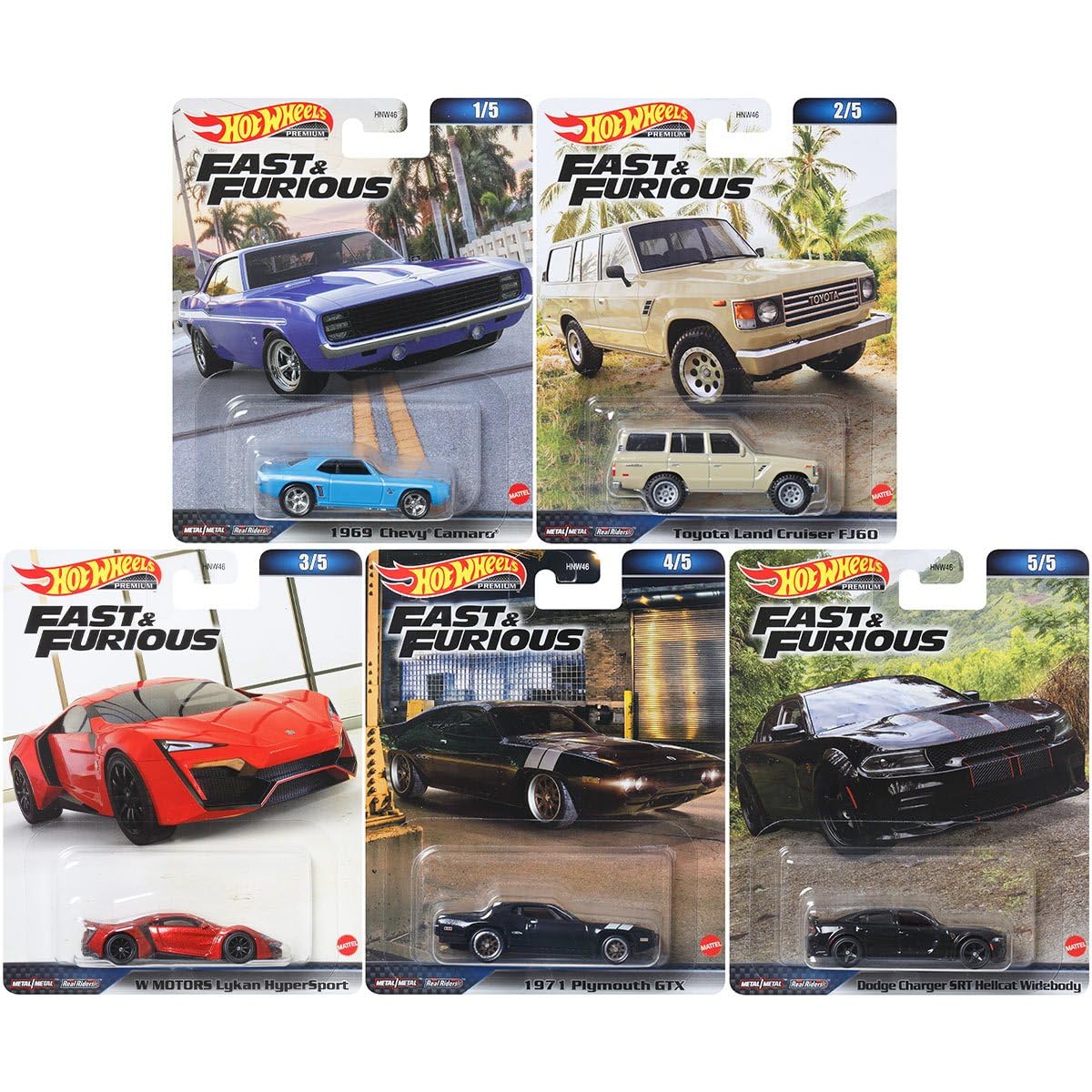 Hot Wheels Camaro Fast Furious 1:64 scale with premium deco for display.