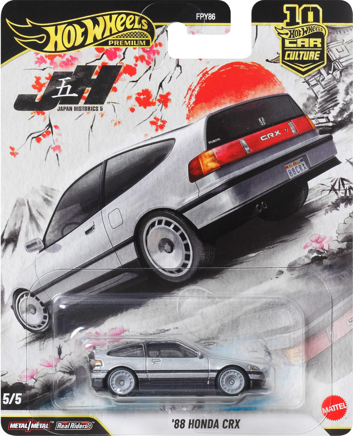 Hot Wheels Car Culture 88 Honda CRX first appearance, ideal for display.