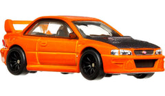 Hot Wheels Circuit Legends Subaru WRX STI 22B side profile highlighting detailed styling for collectors.