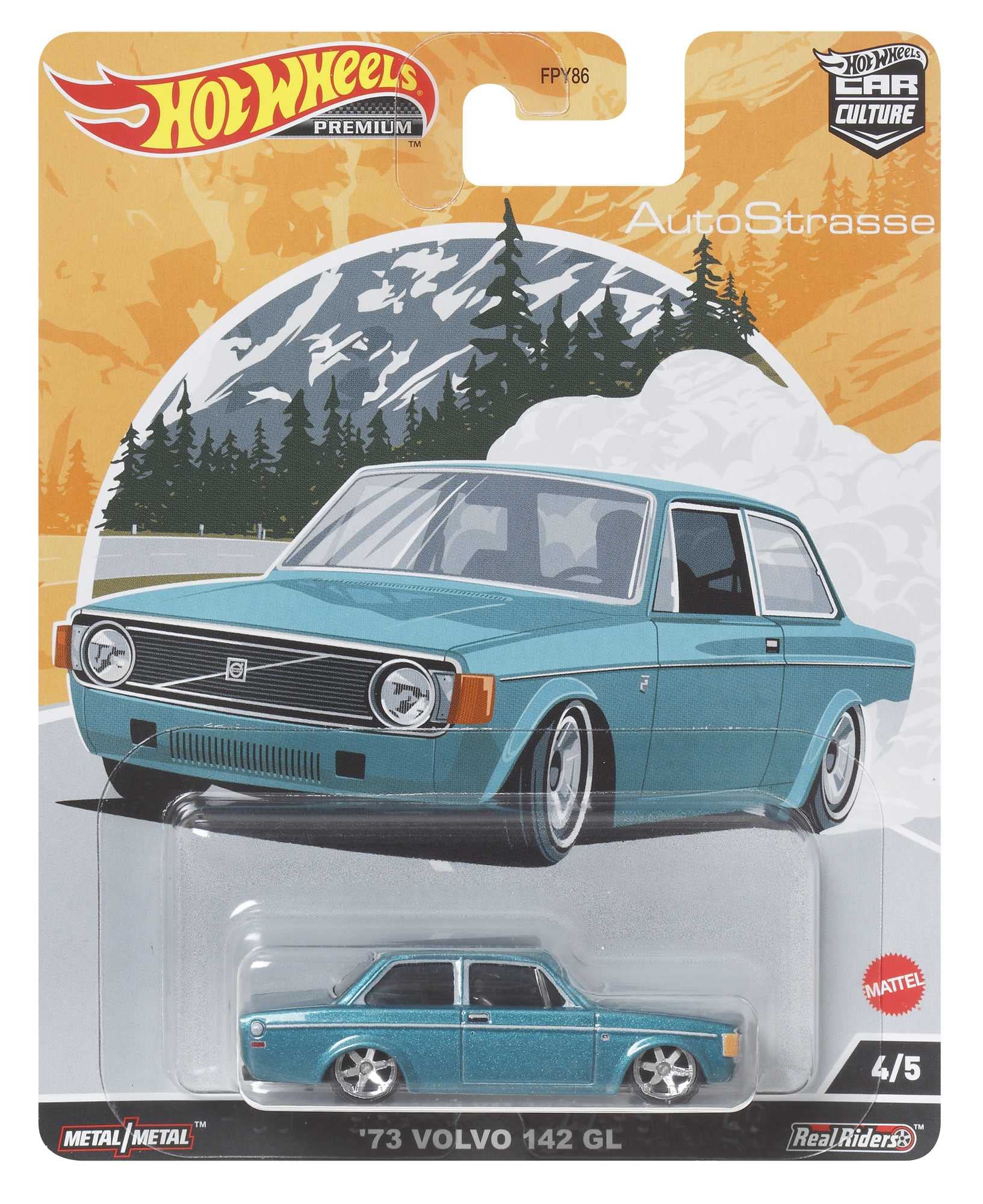 Volvo 142 GL wheel design and chrome accents for premium look.