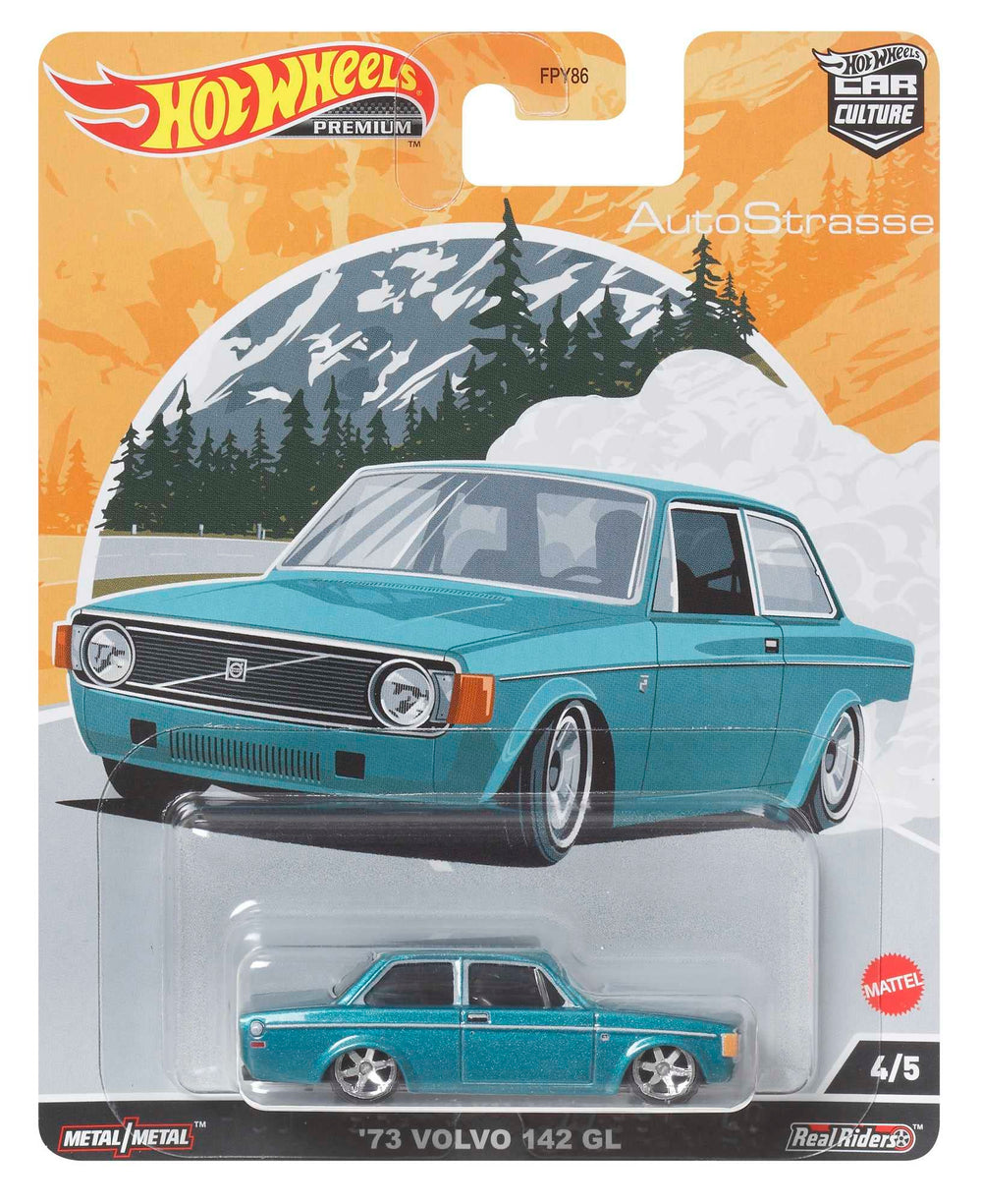 Volvo 142 GL wheel design and chrome accents for premium look.