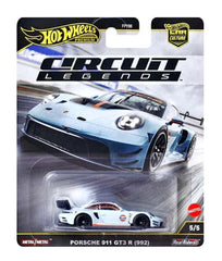 Hot Wheels Ferrari 499P silhouette with red-and-white trim for collector display.