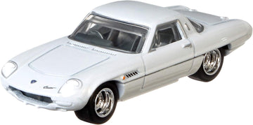 Hot Wheels Mazda Cosmo front view highlights display appeal.