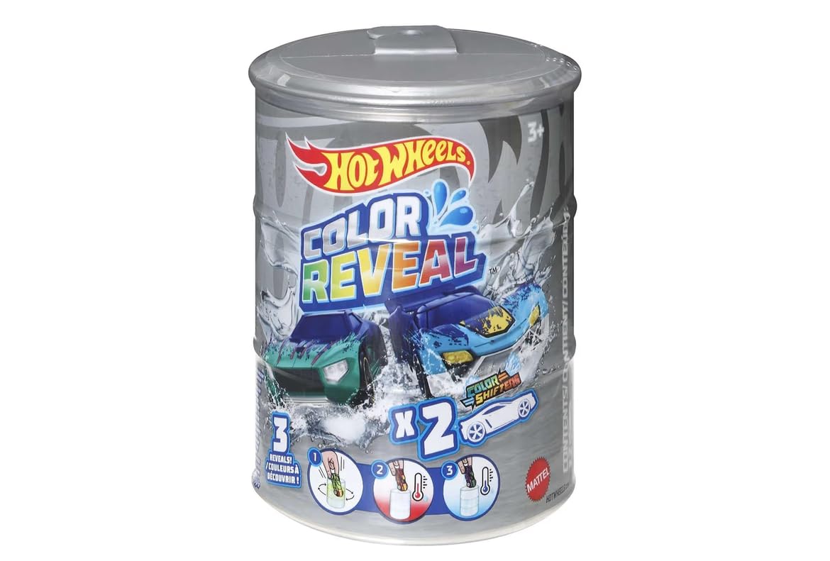 Hot Wheels Color Reveal hot or cold water changes designs.
