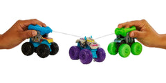 Hot Wheels Color Reveal truck on lid spray creates unique, custom designs.