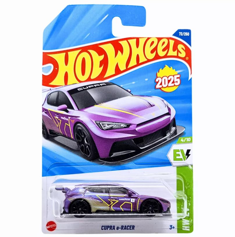 Hot Wheels Cupra e-Racer diecast side view for display and collection