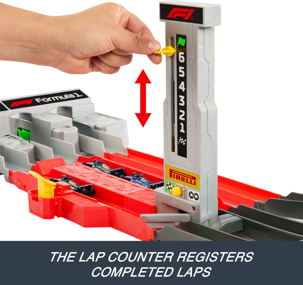 Hot Wheels die-cast cars inspired by Oracle Red Bull Racing, Haas F1 Team, Williams.