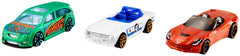 Hot Wheels die-cast trio offers varied styles for imaginative storytelling and collection.