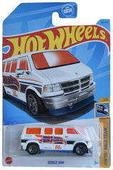 Hot Wheels Dodge Van HW 55th Race Team 2/5 white, ideal for display and collection.