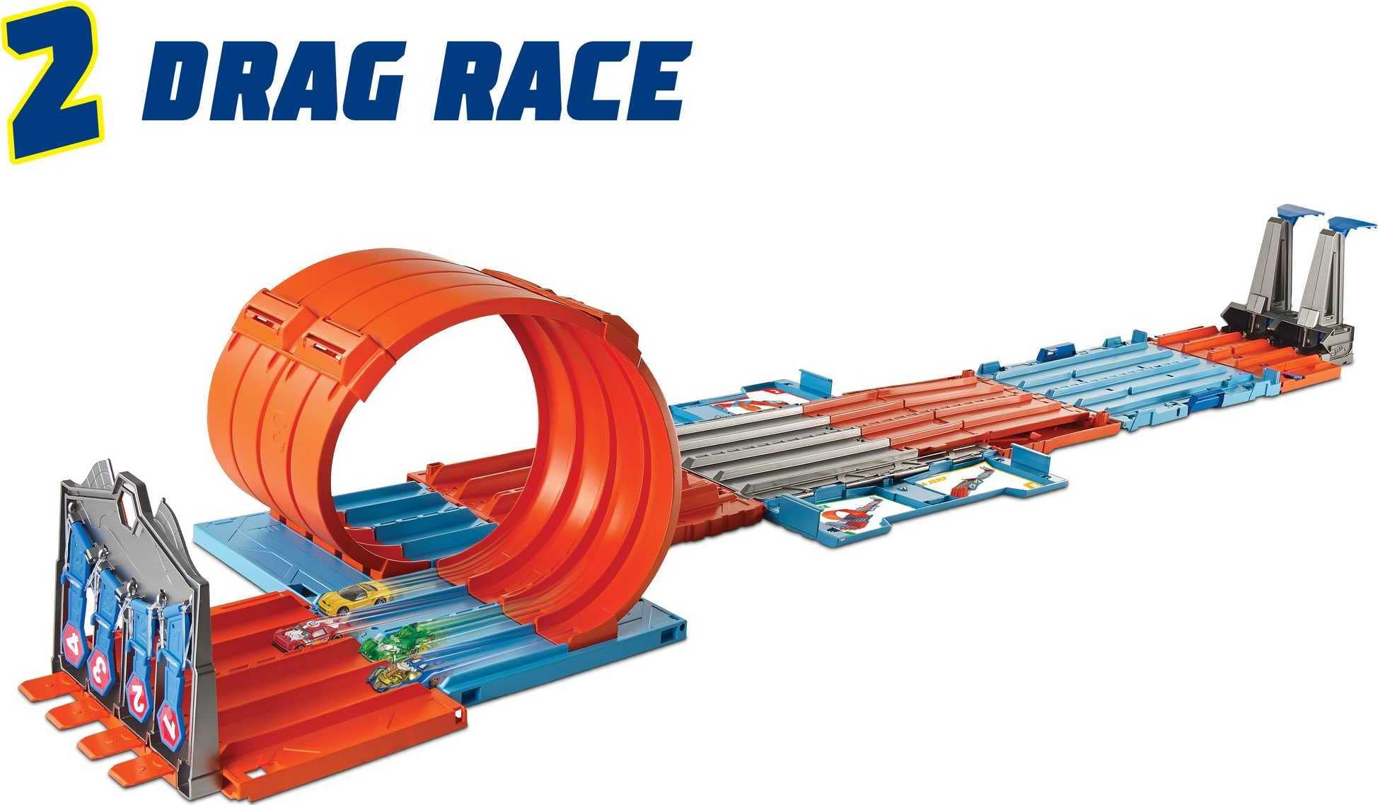 Hot Wheels Drag Race launchers enable speedy competitions at home.