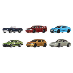 Hot Wheels Euro Style Multipack overview showing six 1:64 cars for display or collection.