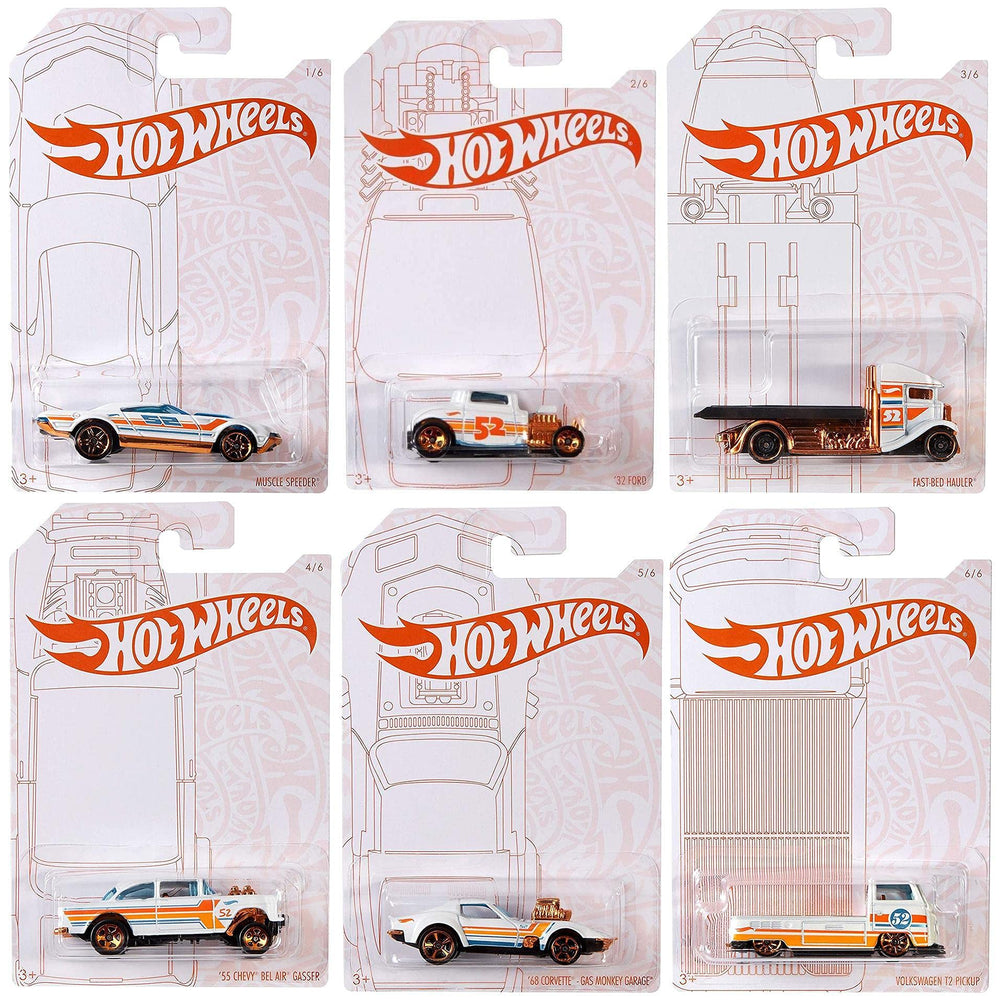 Hot Wheels Fast-Bed Hauler 55 Chevy Bel Air Gasser, bold collector's piece