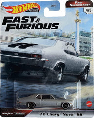 Hot Wheels Fast & Furious 1:64 red sport car, ideal for display and play sessions.