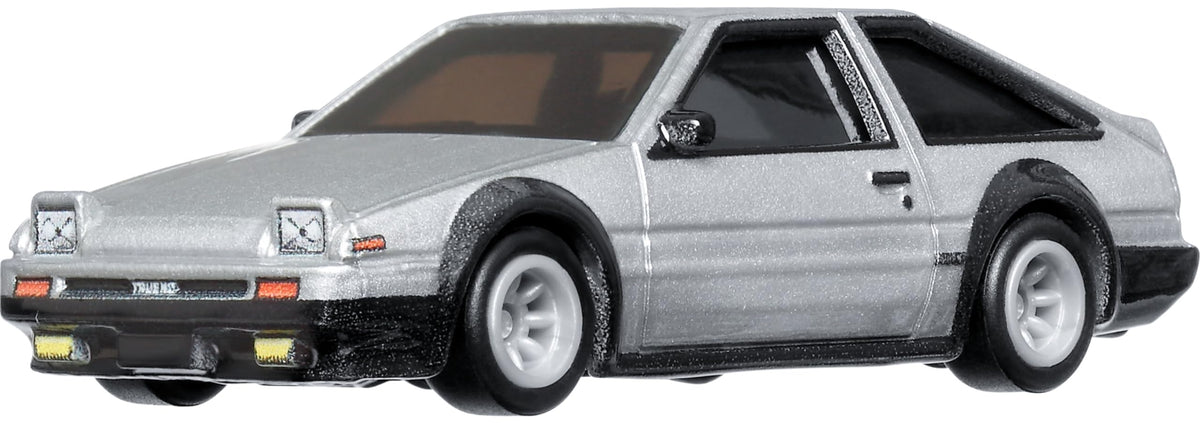 Hot Wheels AE86 Sprinter Trueno front view highlights premium die-cast finish