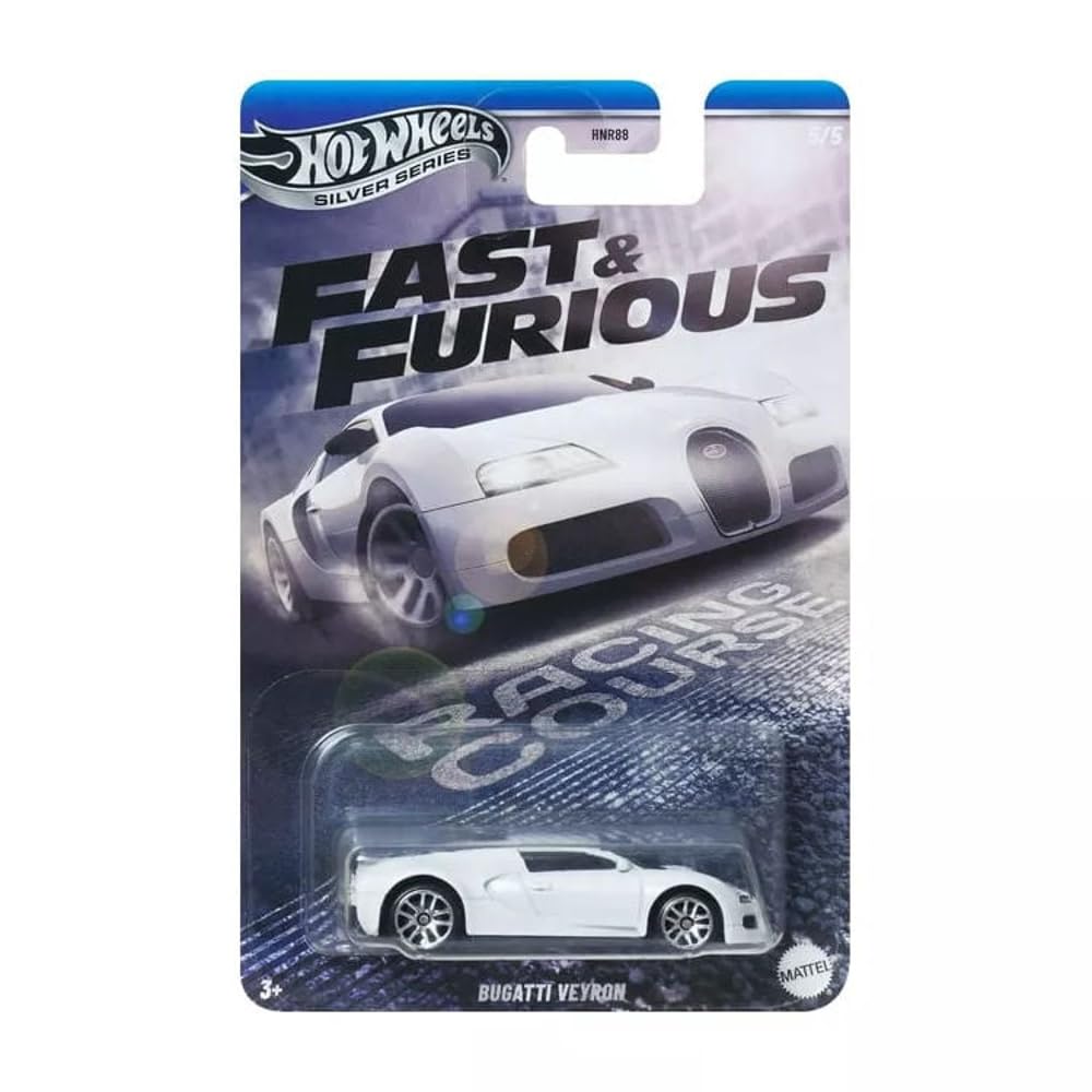 Hot Wheels Fast & Furious Bugatti Veyron front view with glossy finish ideal for display.