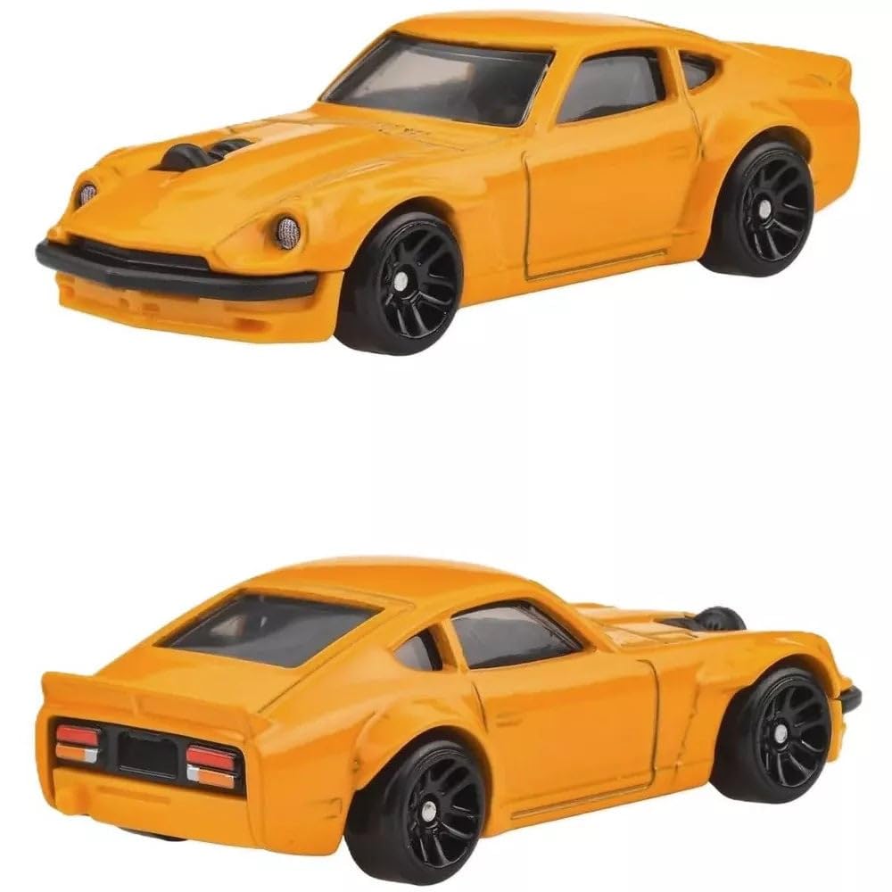 Hot Wheels Datsun 240Z on display with exclusive tires and finish.