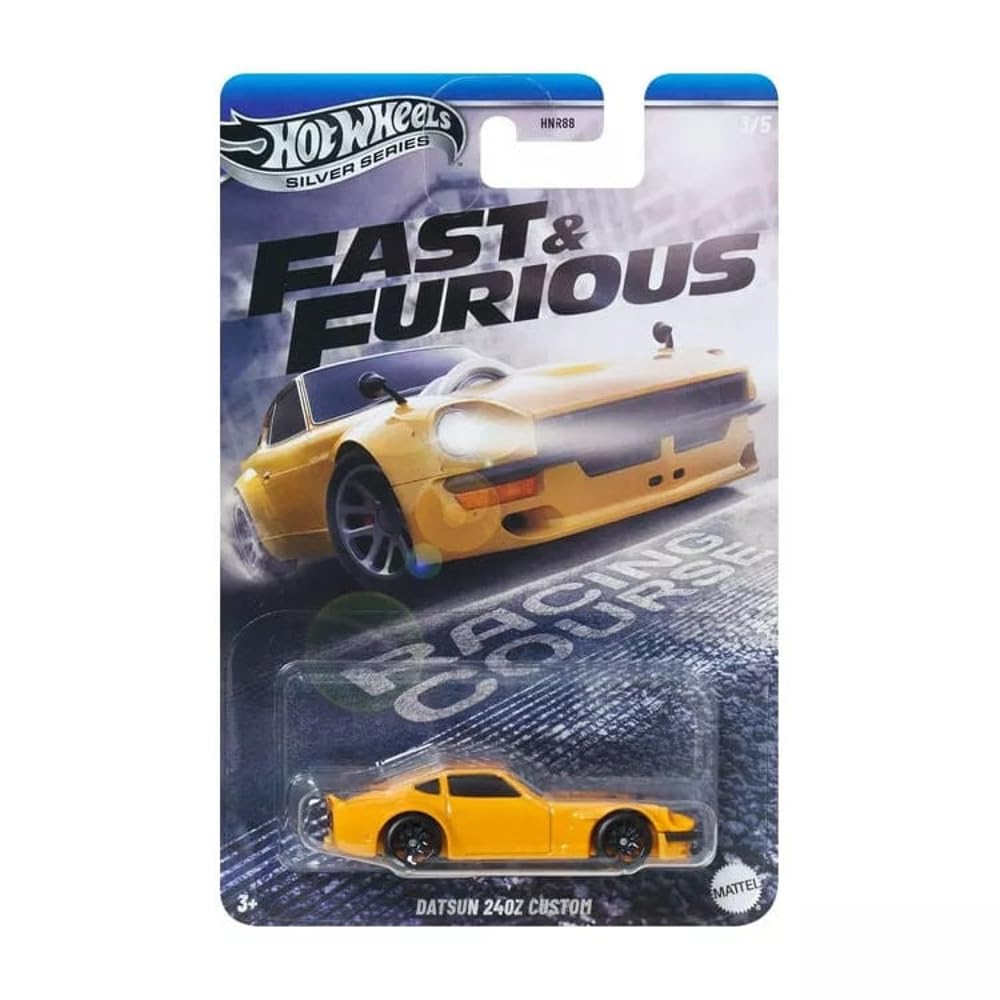 Hot Wheels Fast & Furious Datsun 240Z side view, ideal for display and collection.