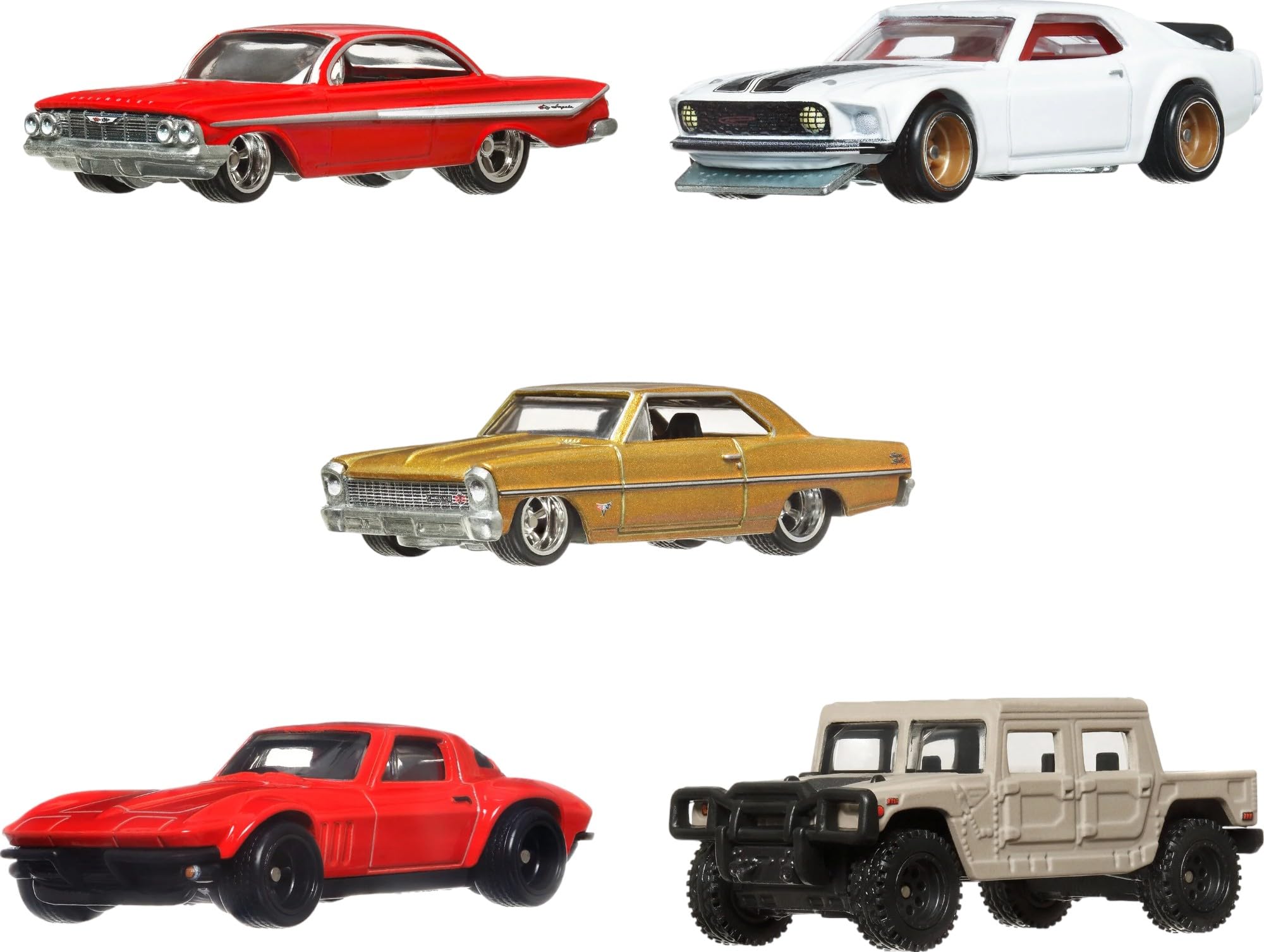 Hot Wheels Fast & Furious die-cast cars close-up highlighting authentic trim and color.