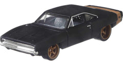 Hot Wheels Fast & Furious Dodge Charger detailed deco close-up for authentic fan appeal.