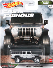 Hot Wheels Fast & Furious Jeep Gladiator pack shot showcases collectible appeal.