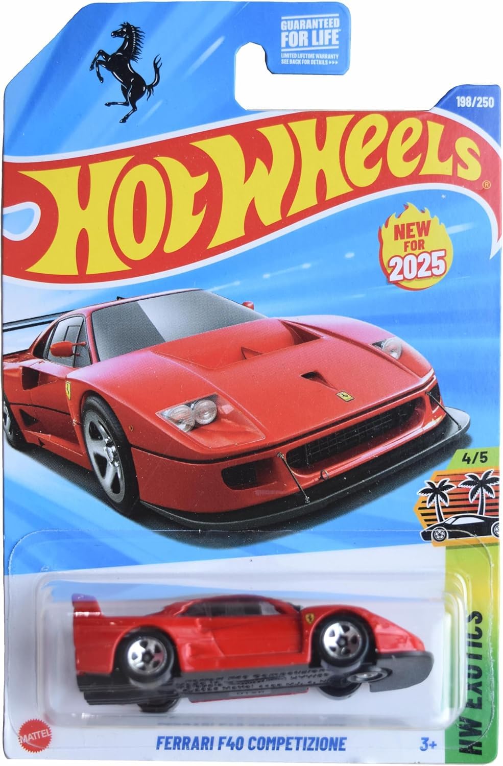Hot Wheels Ferrari F40 Competizione 1:64 die-cast, precise detailing for display and gifting