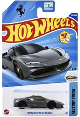 Hot Wheels Ferrari SF90 Stradale black finish packaging shot, ideal for display and gifting.