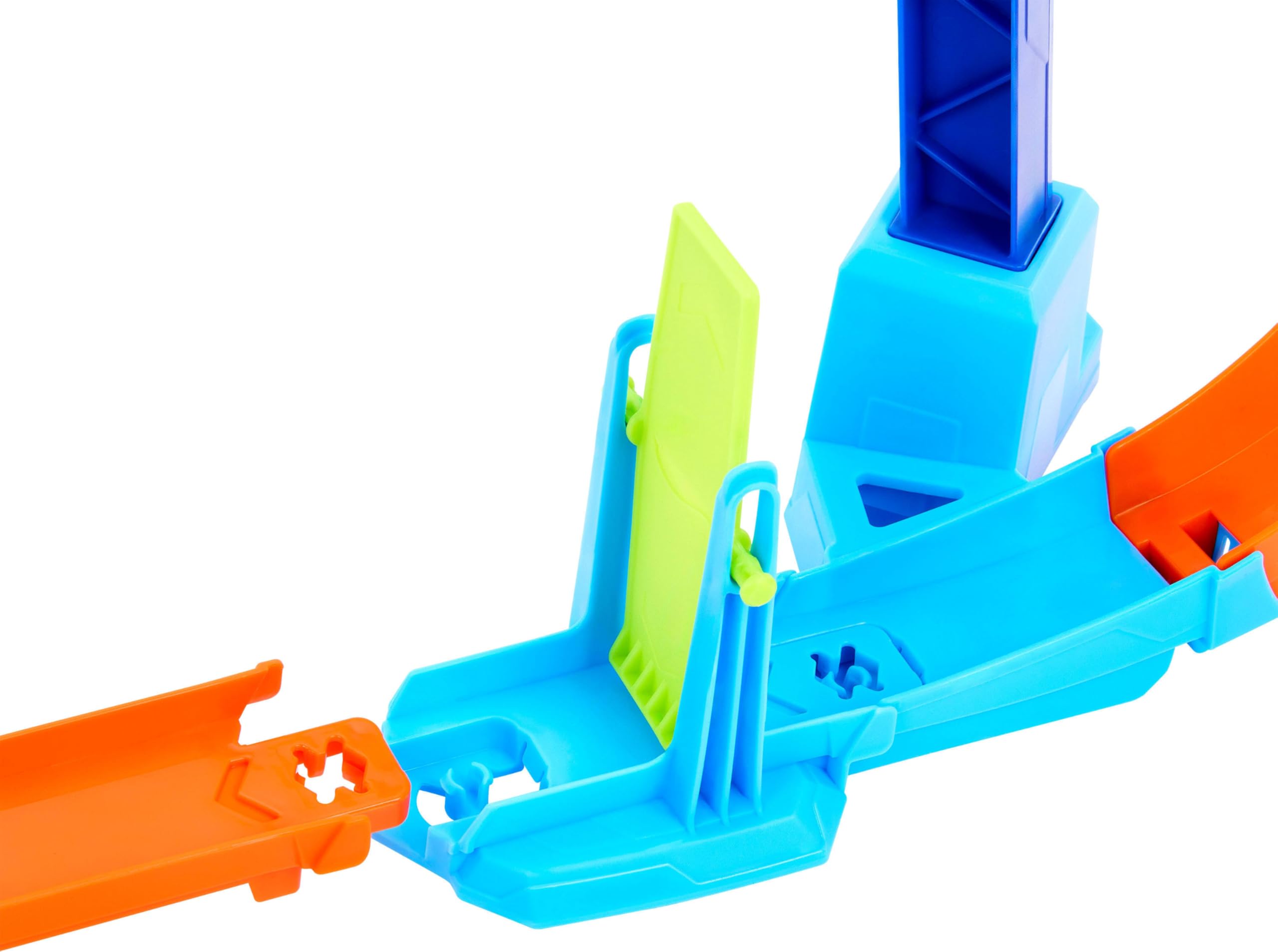 Hot Wheels flipper end and open track for dynamic landings.
