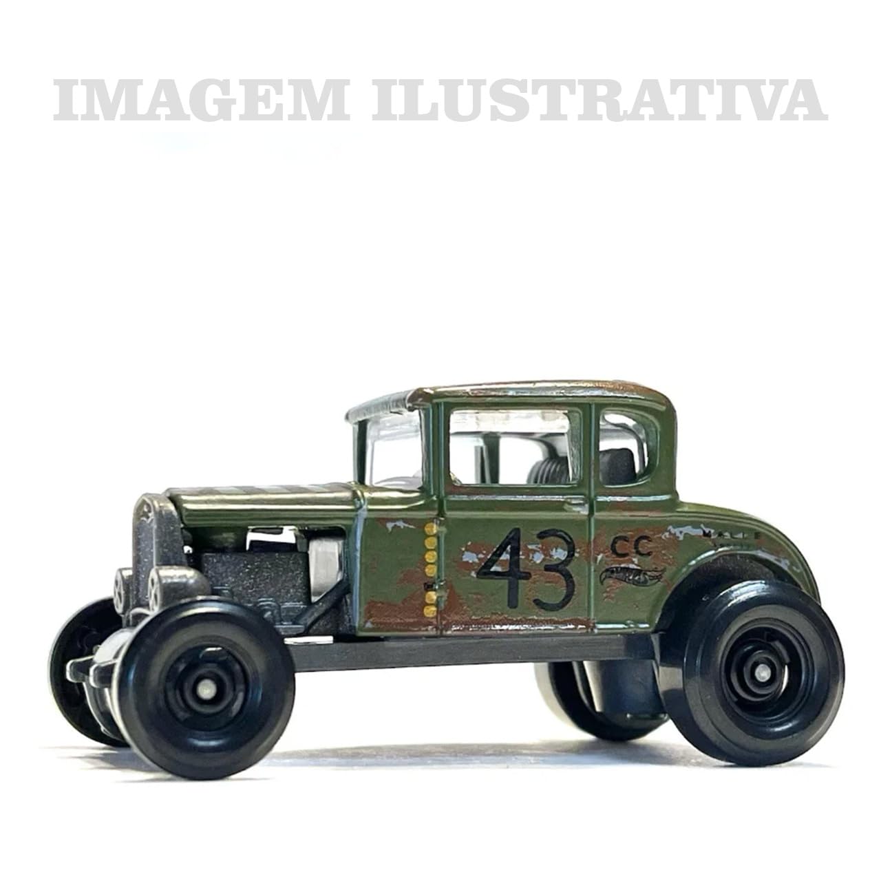 Hot Wheels Ford Model A exposed engine detail enhances authentic hot rod display