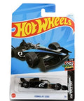 Hot Wheels Formula-E Gen 3 race car in black/blue, great for display and collection.