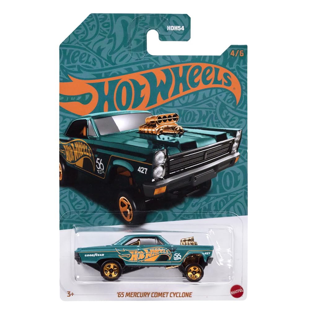 Hot Wheels gift for collectors featuring nostalgic styling in teal and gold