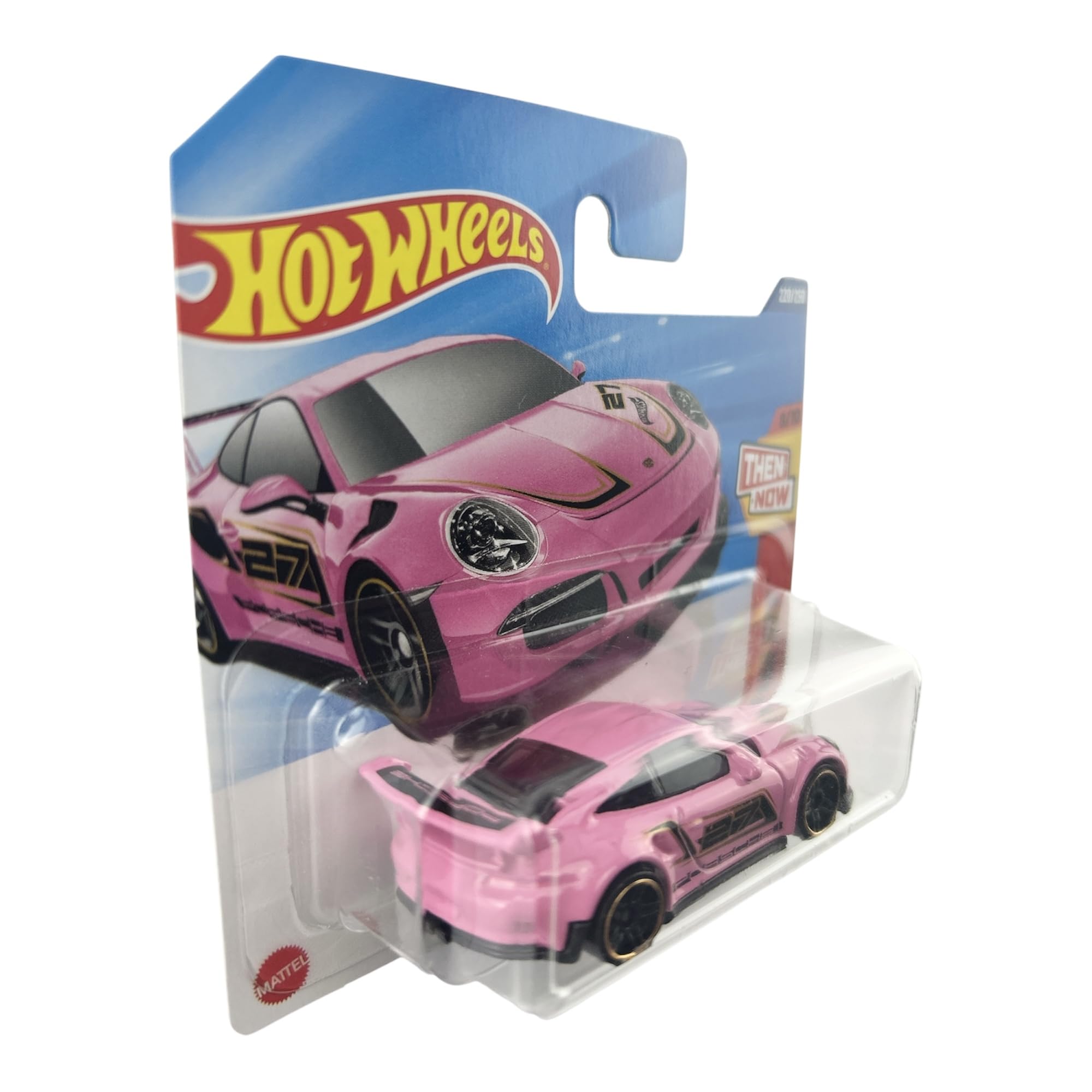 Hot Wheels gold-rimmed wheels add premium finish on the model.