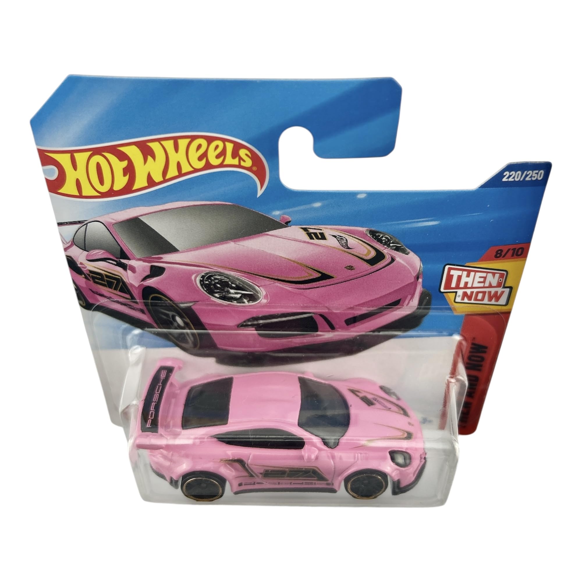 Hot Wheels GT3 RS wide body kit detail enhances realism and display appeal.