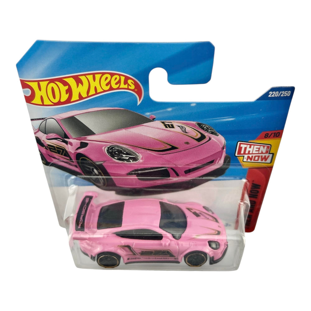Hot Wheels GT3 RS wide body kit detail enhances realism and display appeal.