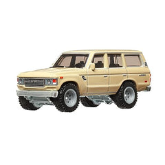 Hot Wheels HNW53 Furious Toyota Land Cruiser FJ60 front view shows dynamic grille and wheels for speed-inspired play.