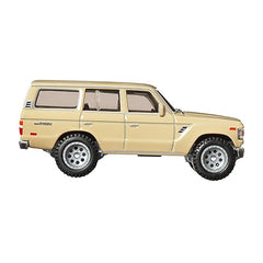 Hot Wheels HNW53 Furious Toyota Land Cruiser FJ60 rear view highlights durable ladder frame-inspired silhouette.