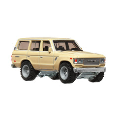 Hot Wheels HNW53 Furious Toyota Land Cruiser FJ60 side view highlights rugged design for playtime fun.