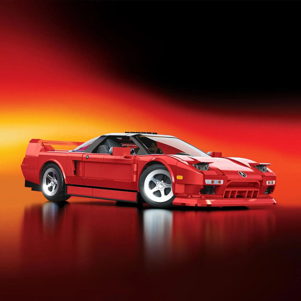 Hot Wheels NSX 1990 assembly parts close-up for organized building