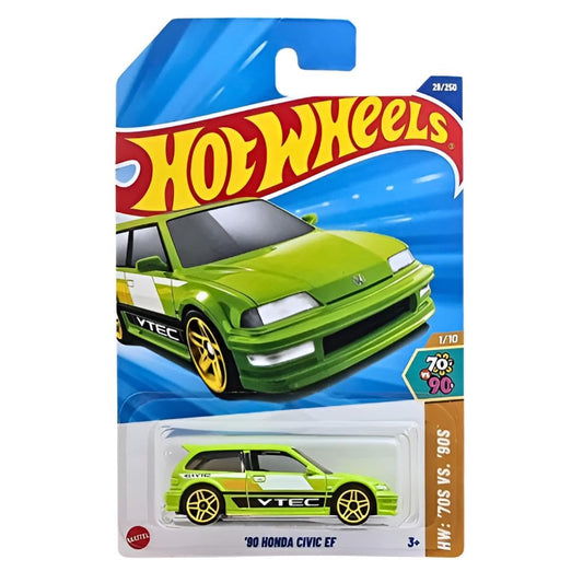 Hot Wheels Honda Civic EF green front-end detail for authentic display and collection