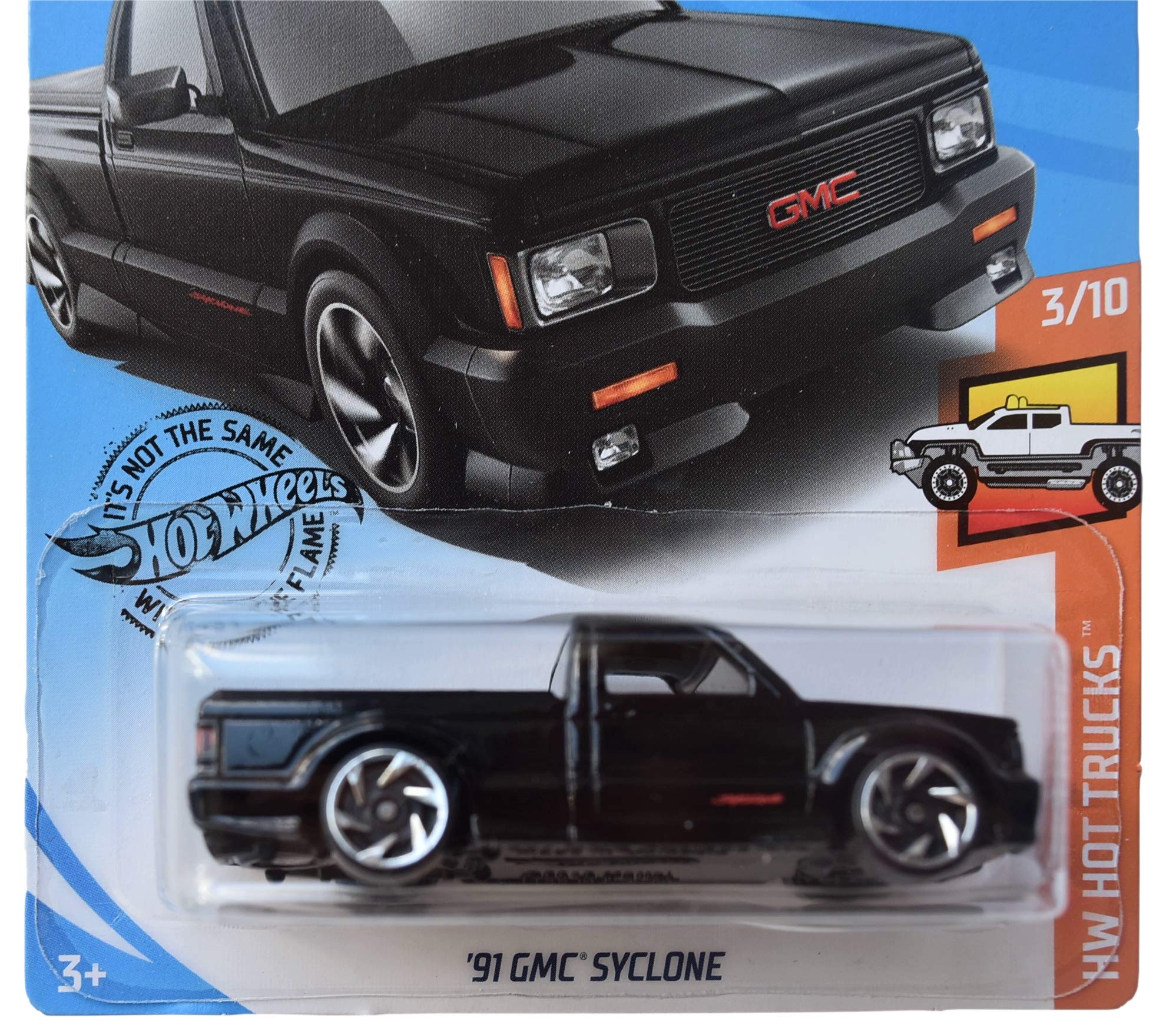 Hot Wheels Hot Trucks 91 Syclone side view—detailed steering and iconic styling for shelves.