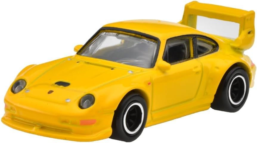 Mattel Hot Wheels HRR82 Porsche 718 Cayman GT4 front view for dynamic display.