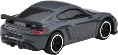 Mattel Hot Wheels HRR82 Porsche 718 Cayman GT4 interior close-up for realism.