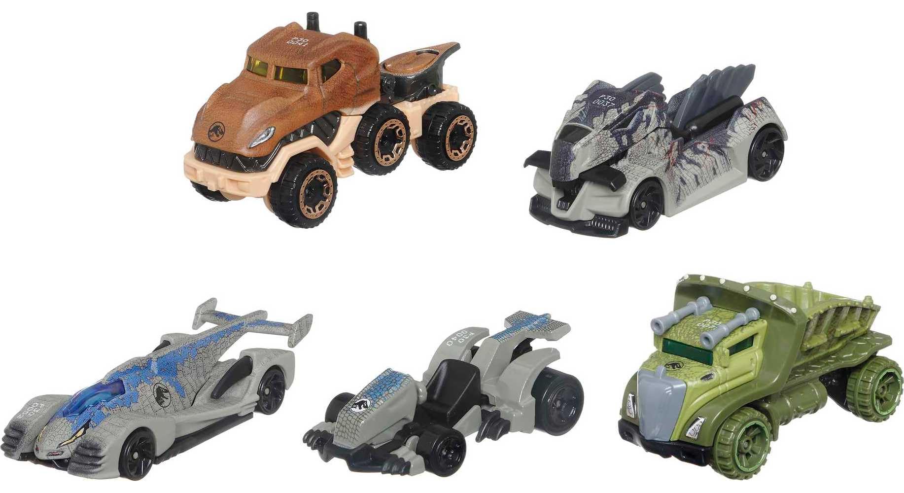 Hot Wheels Jurassic World Dominion Beta 1:64 die-cast car for imaginative play.