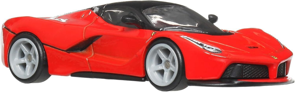 Hot Wheels LaFerrari red top view highlighting glossy finish.